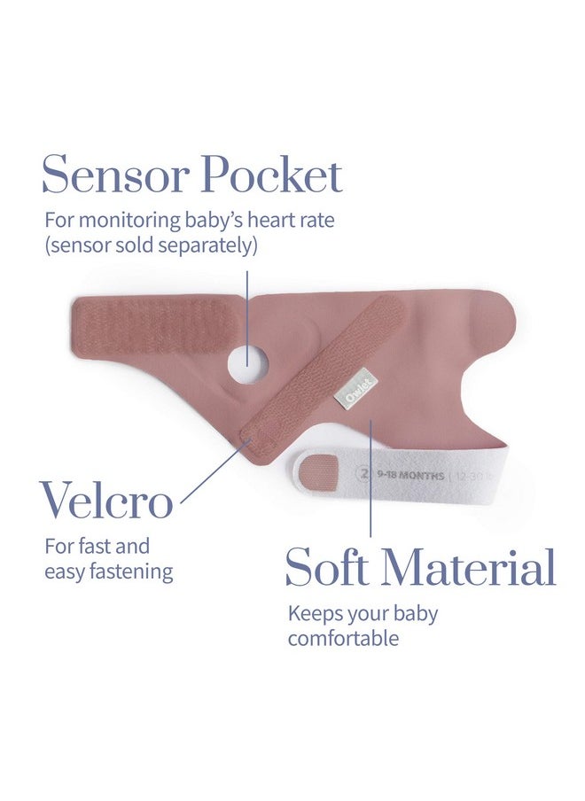 Owlet Accessory Fabric Sock For Dream Sock Baby Monitor Fits Babies 0 To 18 Months Dusty Rose (Sensor And Base Station Not Included)  - Image 5