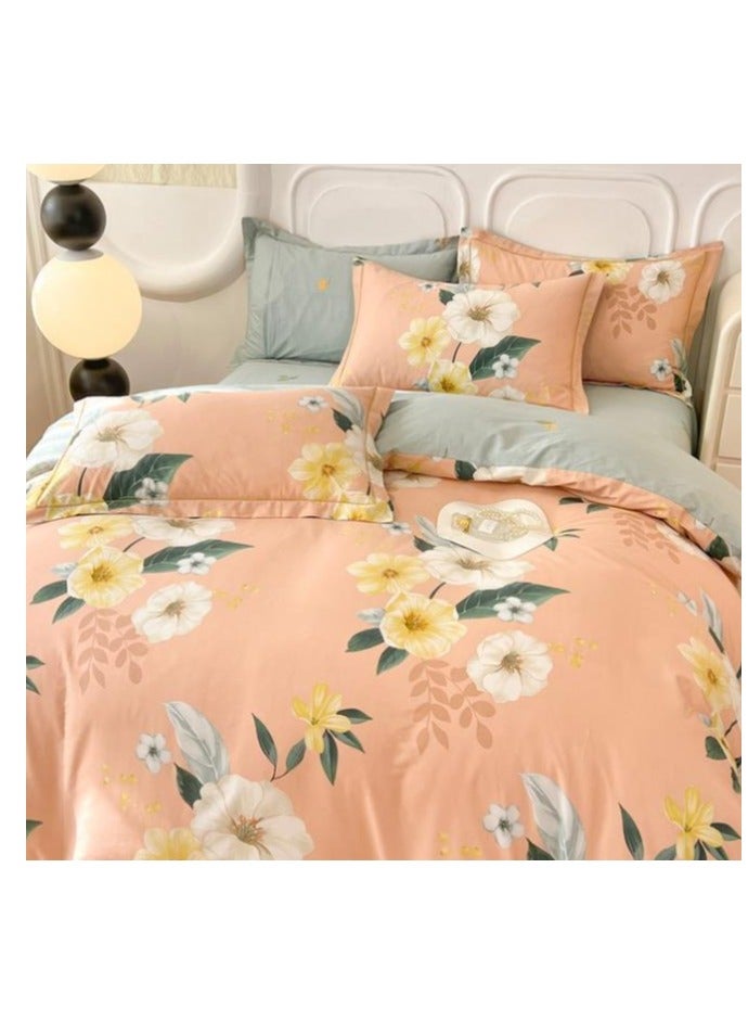 Bed Sheet Style — French High-End 60 Thread Pure Cotton Embroidered Bedding Four Piece Set - Image 3