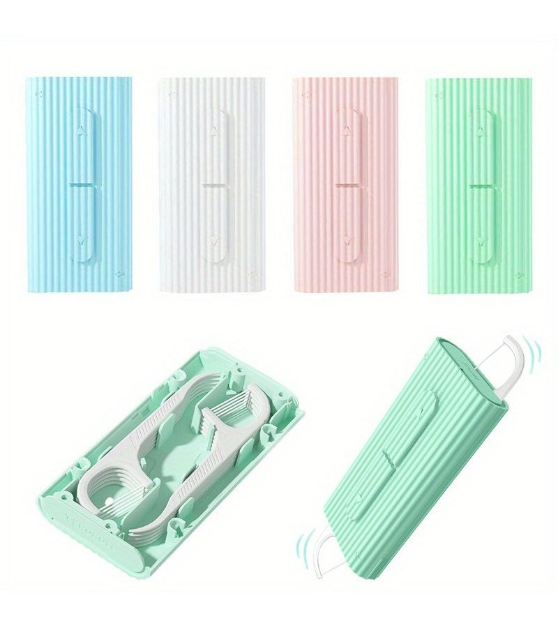 Portable Automatic Dental Floss Storage Box Flosser Picks Toothpick Teeth Stick Tooth Cleaning Oral Hygiene Care For Home Travel White - Image 1