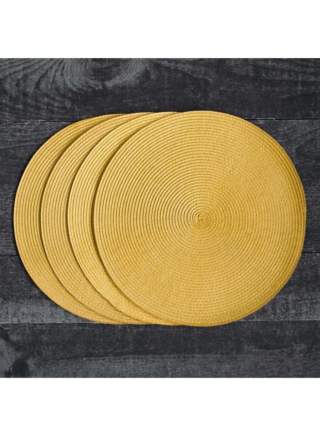 Now Designs Disko Round Placemats, Disko Honey, Set of 4 - Image 5