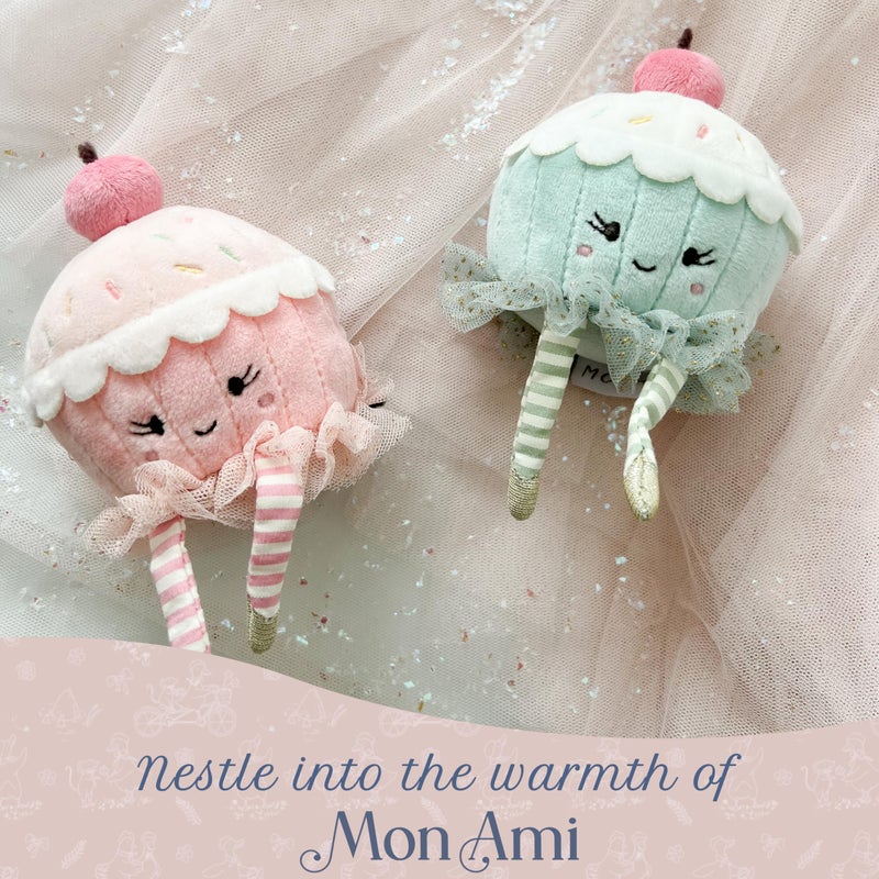 MON AMI Dancing Duo Cupcakes Plush Set (2 Pcs) | 6x3.5-Inch Food Plush Toys | Soft & Squishy Cupcake Plushies | Perfect Holiday or Birthday DÃ©cor for All Ages - Image 4