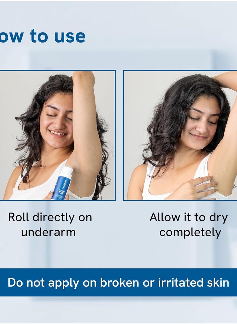 Be Bodywise - Be Bodywise 4% AHA BHA UnderArm Roll on 2% Lactic Acid 1% Mandelic Acid 1% Salicylic acid Prevents Body Odour Pigmentation Kills Bacteria for Radiant Underarm Long Lasting 75ml - Image 1