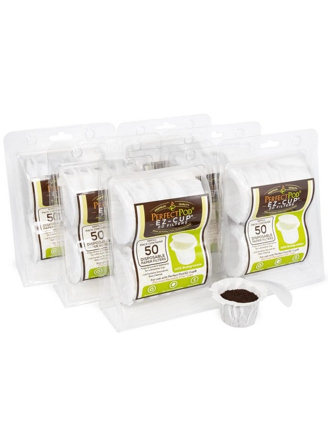 بيرفيكت بود مرشحات قهوة ورقية للاستخدام مرة واحدة من Perfect Pod EZ-Cup 2.0 لكبسولات قهوة قابلة لإعادة الاستخدام، عبوة من 6 قطع (300 كبسولة) - Image 1
