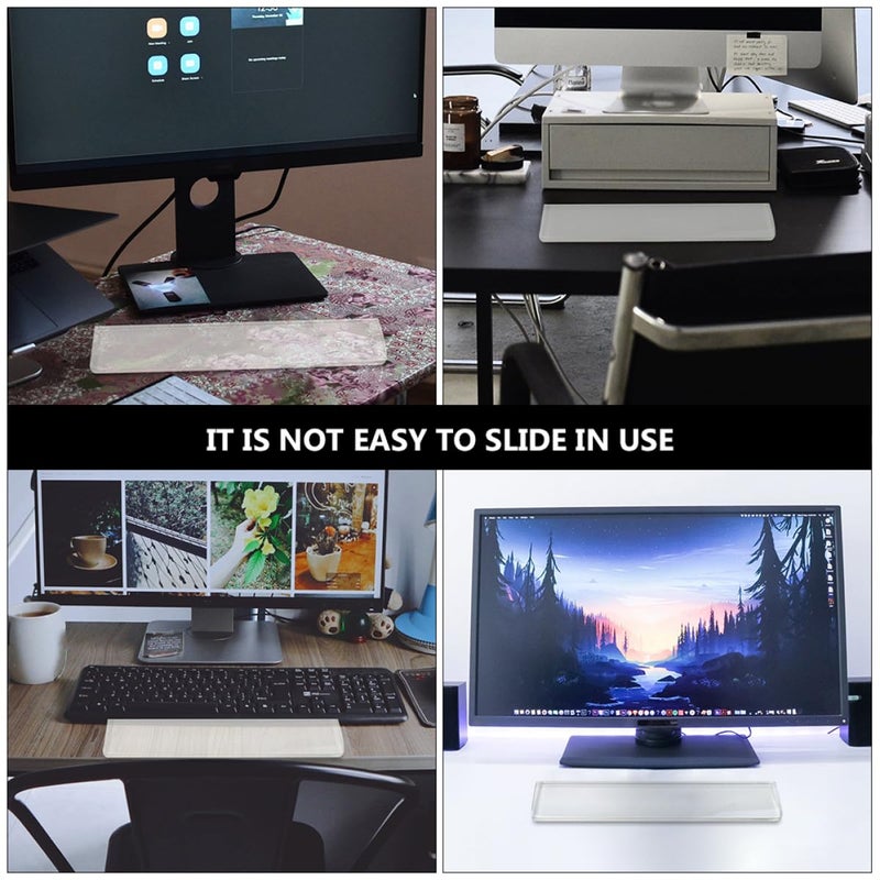 Ergonomic Epoxy Resin Wrist Rest Pad for 61 Key Keyboard Computer Laptop Office Hand Support - Image 4