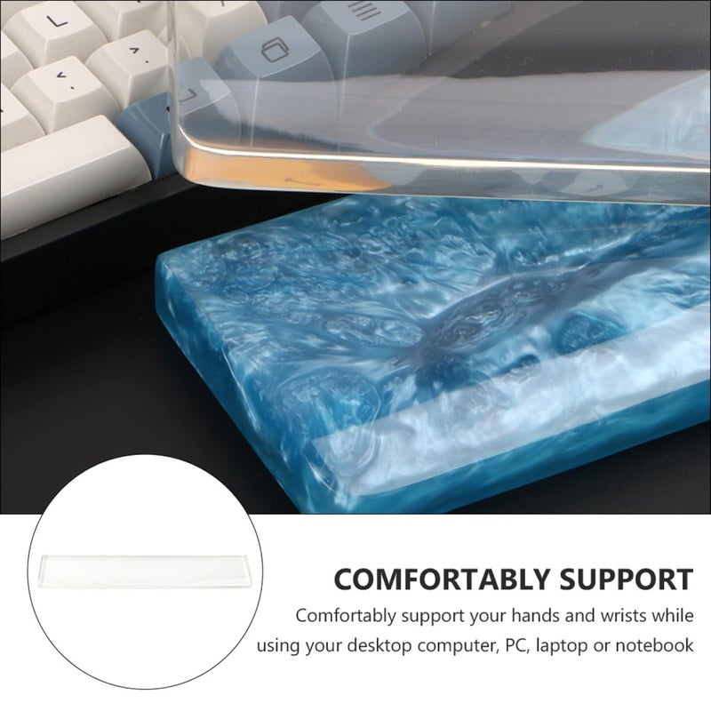 Ergonomic Epoxy Resin Wrist Rest Pad for 61 Key Keyboard Computer Laptop Office Hand Support - Image 5
