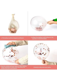 Brain Giggles Brain Giggles 30th Birthday Decoration - 30th Happy Birthday Balloon set- 10pcs - Rose Gold  - Image 3
