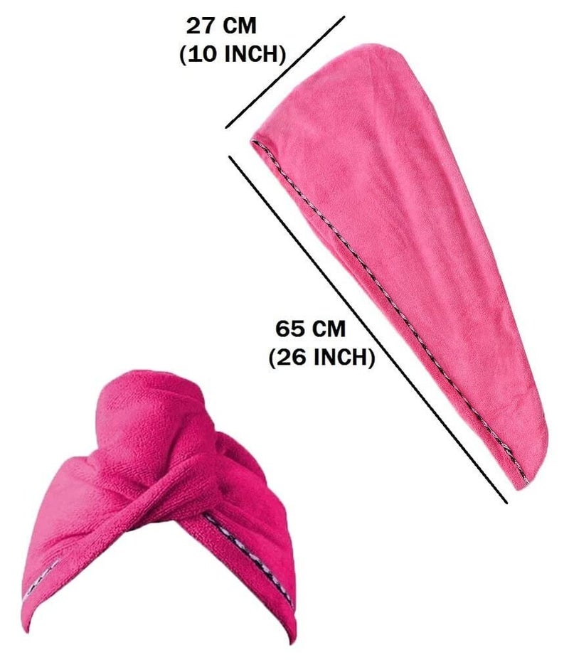 Mistie Hub Microfiber Turban Hair wrap Absorbent Towel Hair-Drying Quick Shower caps Magic Bathrobe warp(Export Quality - Image 5