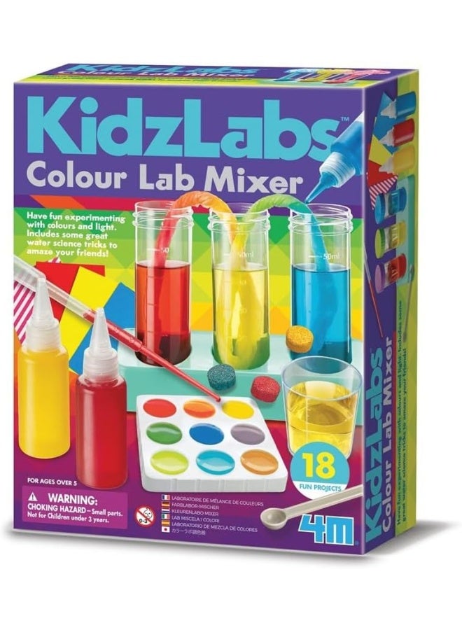 4M KidzLabs Colour Science Kit – Explore Light & Color Mixing with 6 Exciting Experiments | DIY STEM Activity Set for Curious Kids Ages 5+ | 00-04919 - Image 1