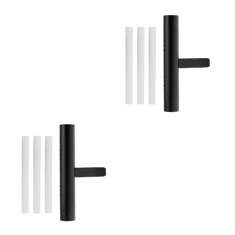 2pcs Car Aromatherapy Stick Fragrance Diffuser Car Air Vent Freshener Perfume Diffuser Silicone Vent Clip With 3 PCS Replacement Sticks For Aromatherapy (Black) - Image 1