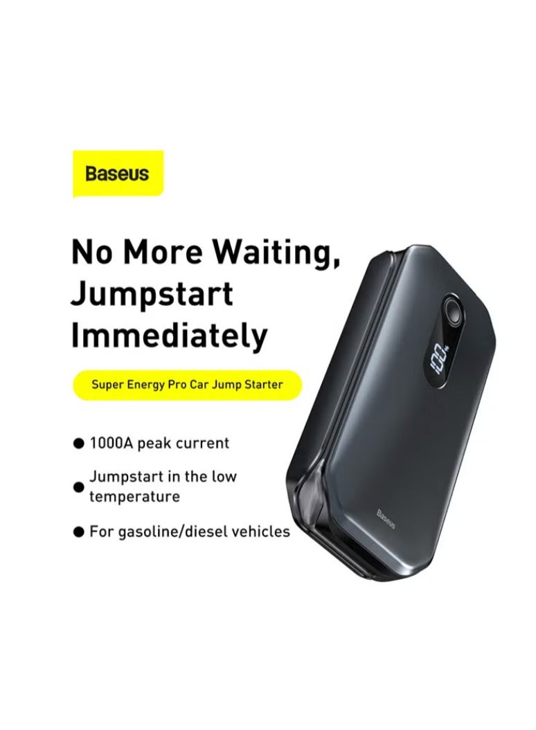 Baseus Super Energy Pro Jump Starter Car Charger 6.0L Gasoline 3.5L Diesel 12V, Car Battery Booster Charger with Smart USB Port - Image 2