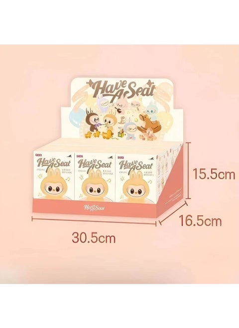 Bubble Matrabu Blind Box Handmade Doll Vinyl Macaron Cute Girl Heart Plush Toy Country Version-Colour:A Random Second Generation Labubu