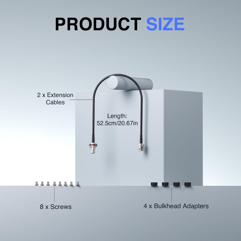 Phenyx Pro BNC Connecting Cables, BNC Cable 50 cm/1.6 FT for Front-Mounting Antennas, Compatible with Wireless Systems (ANTK-CBL) - Image 3