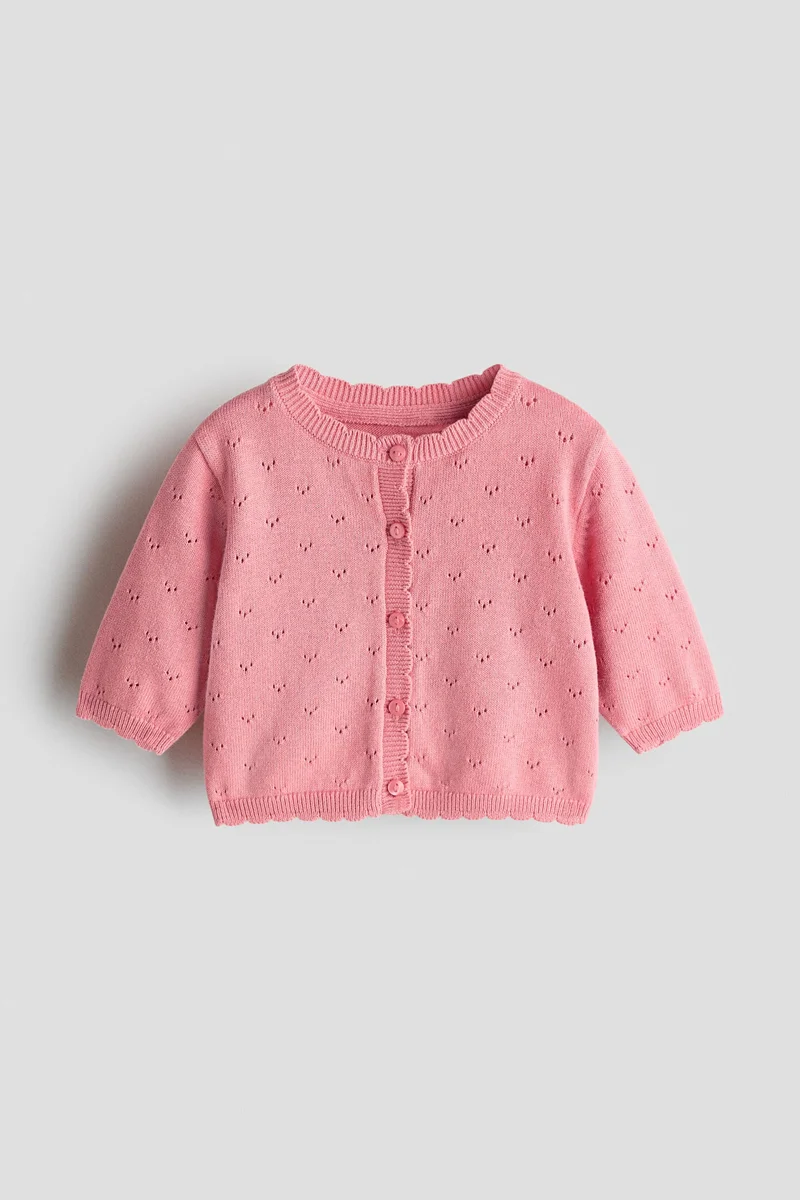 H&M Cotton pointelle cardigan