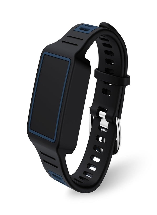 سوار سيليكون بديل FGERWZ لجهاز WHOOP 5.0 SportFlex، متوافق مع سوار WHOOP 5.0 SportFlex، ملحقات سوار بديل ناعم مقاوم للخدش ولطيف على البشرة (أسود أزرق داكن) - Image 1