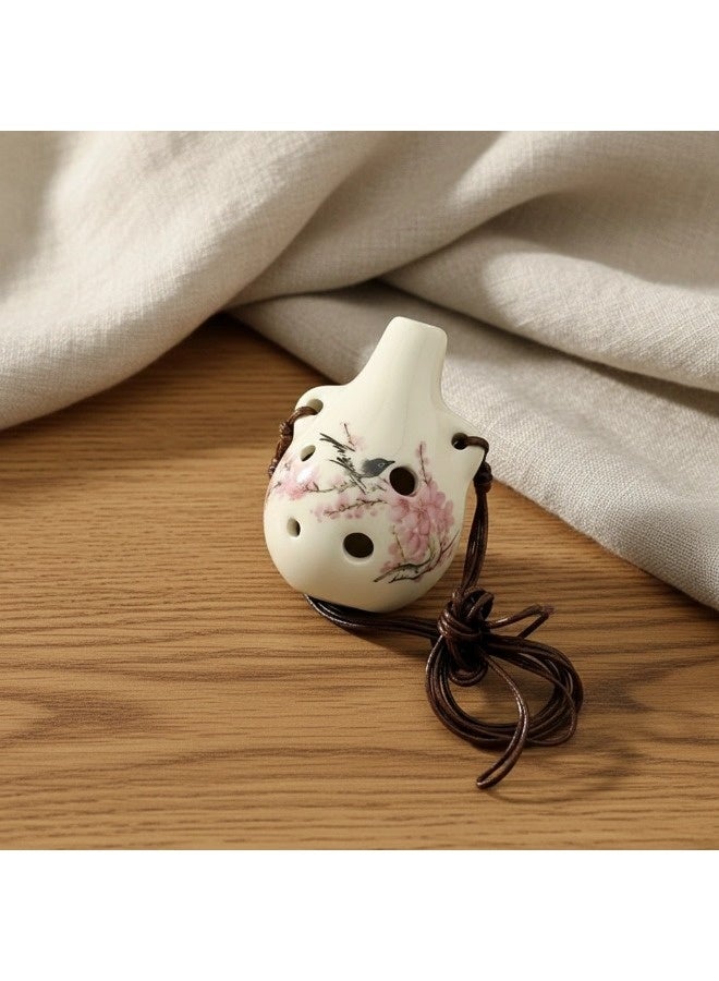 شيبشيب أوكارينا بستة ثقوب بتصميم فني مرسوم يدويًا، مثالية للمبتدئين والتدريب، مناسبة للأطفال والمراهقين والبالغين - Image 2