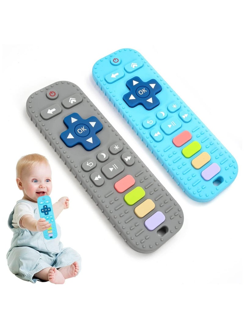 AirYoung 2Pack Teething Toys Remote Control Teething Toys, Newborn Baby Teether, Infant Toys for Baby Boy Girl Toys  - Image 1