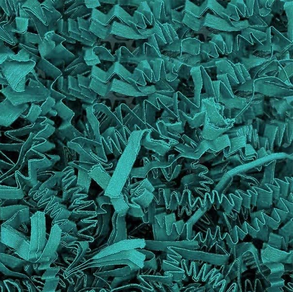 MMvolesy MMvolesy Teal Solid Colored Crinkle Paper Filler for Gift Wrap and Basket Filler for Gift Box Filling Cut Paper Shred Filler 1LB