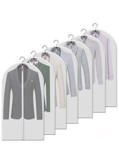 CityRiya-Long Garment Bag Suit Bag 7 Pcs 60*100cm Garment Cover Bag for Hanging Clothes Dress Bag Covers Dustproof Garment Cover Bag Clothes Cover Bags Protector for Closet Storage Coats, Robe, Shirts, Dress  - Image 1