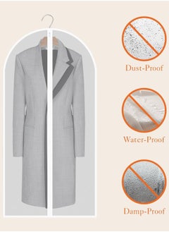 CityRiya-Long Garment Bag Suit Bag 7 Pcs 60*100cm Garment Cover Bag for Hanging Clothes Dress Bag Covers Dustproof Garment Cover Bag Clothes Cover Bags Protector for Closet Storage Coats, Robe, Shirts, Dress  - Image 2