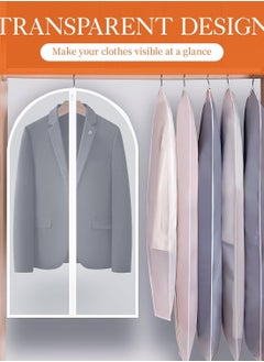 CityRiya-Long Garment Bag Suit Bag 7 Pcs 60*100cm Garment Cover Bag for Hanging Clothes Dress Bag Covers Dustproof Garment Cover Bag Clothes Cover Bags Protector for Closet Storage Coats, Robe, Shirts, Dress  - Image 3