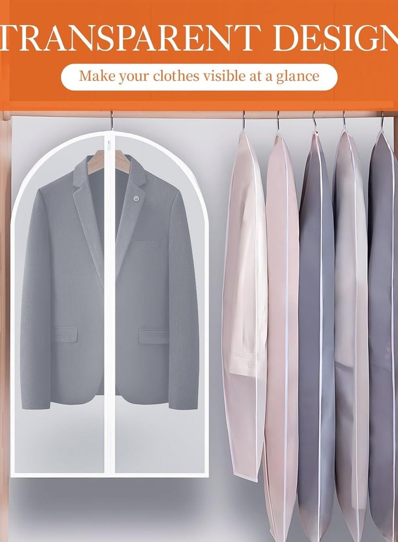 CityRiya-Long Garment Bag Suit Bag 7 Pcs 60*100cm Garment Cover Bag for Hanging Clothes Dress Bag Covers Dustproof Garment Cover Bag Clothes Cover Bags Protector for Closet Storage Coats, Robe, Shirts, Dress  - Image 3