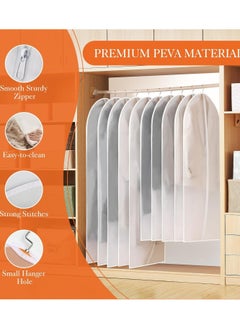 CityRiya-Long Garment Bag Suit Bag 7 Pcs 60*100cm Garment Cover Bag for Hanging Clothes Dress Bag Covers Dustproof Garment Cover Bag Clothes Cover Bags Protector for Closet Storage Coats, Robe, Shirts, Dress  - Image 5