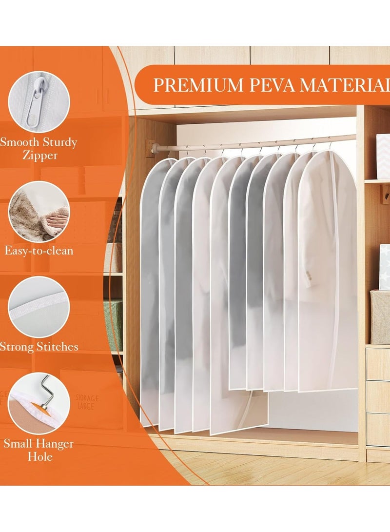 CityRiya-Long Garment Bag Suit Bag 7 Pcs 60*100cm Garment Cover Bag for Hanging Clothes Dress Bag Covers Dustproof Garment Cover Bag Clothes Cover Bags Protector for Closet Storage Coats, Robe, Shirts, Dress  - Image 5