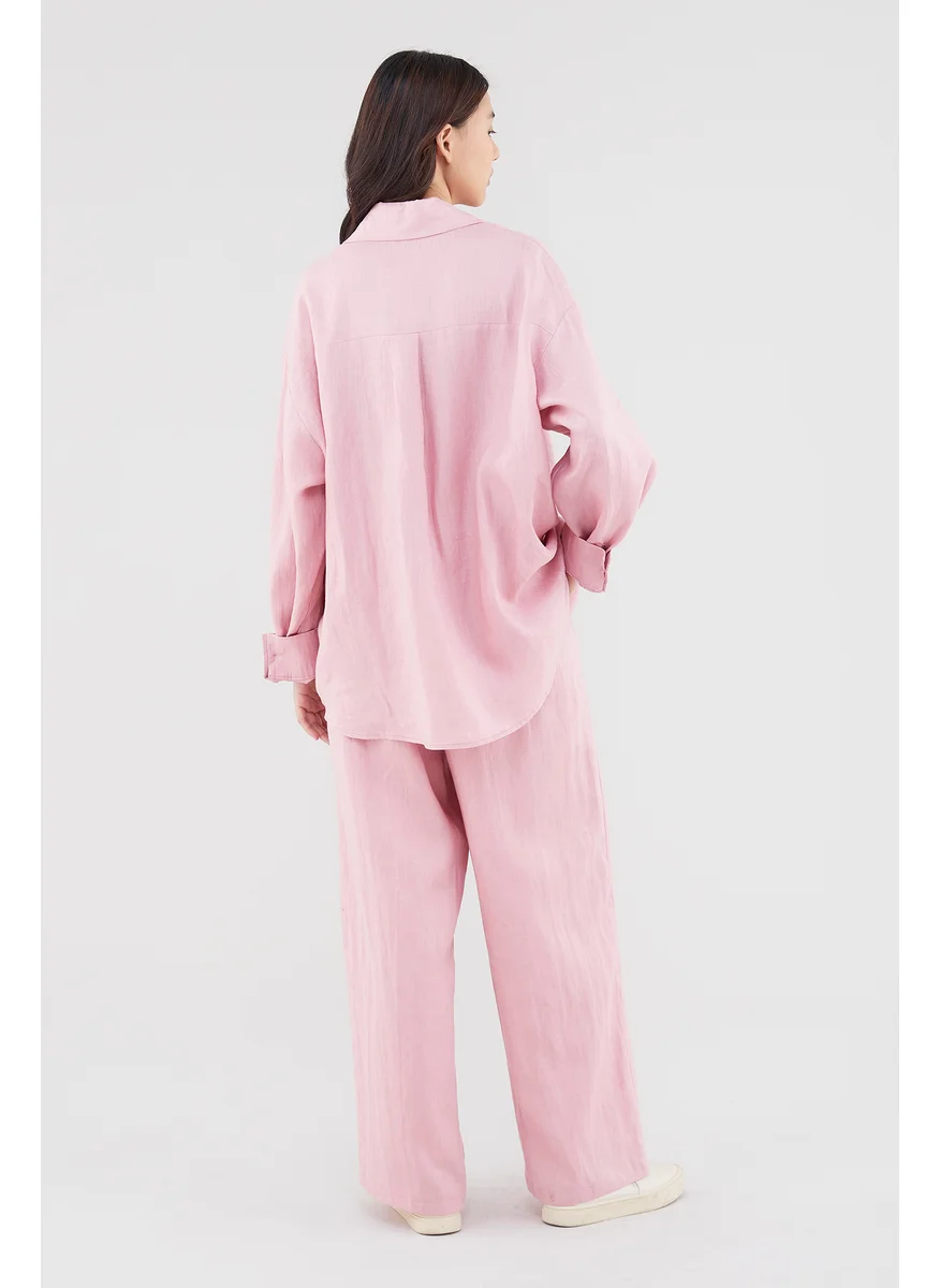 The Editor's Market Malitta Linen Oversized Shirt