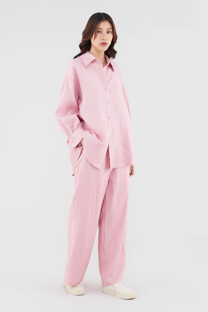 The Editor's Market Malitta Linen Oversized Shirt