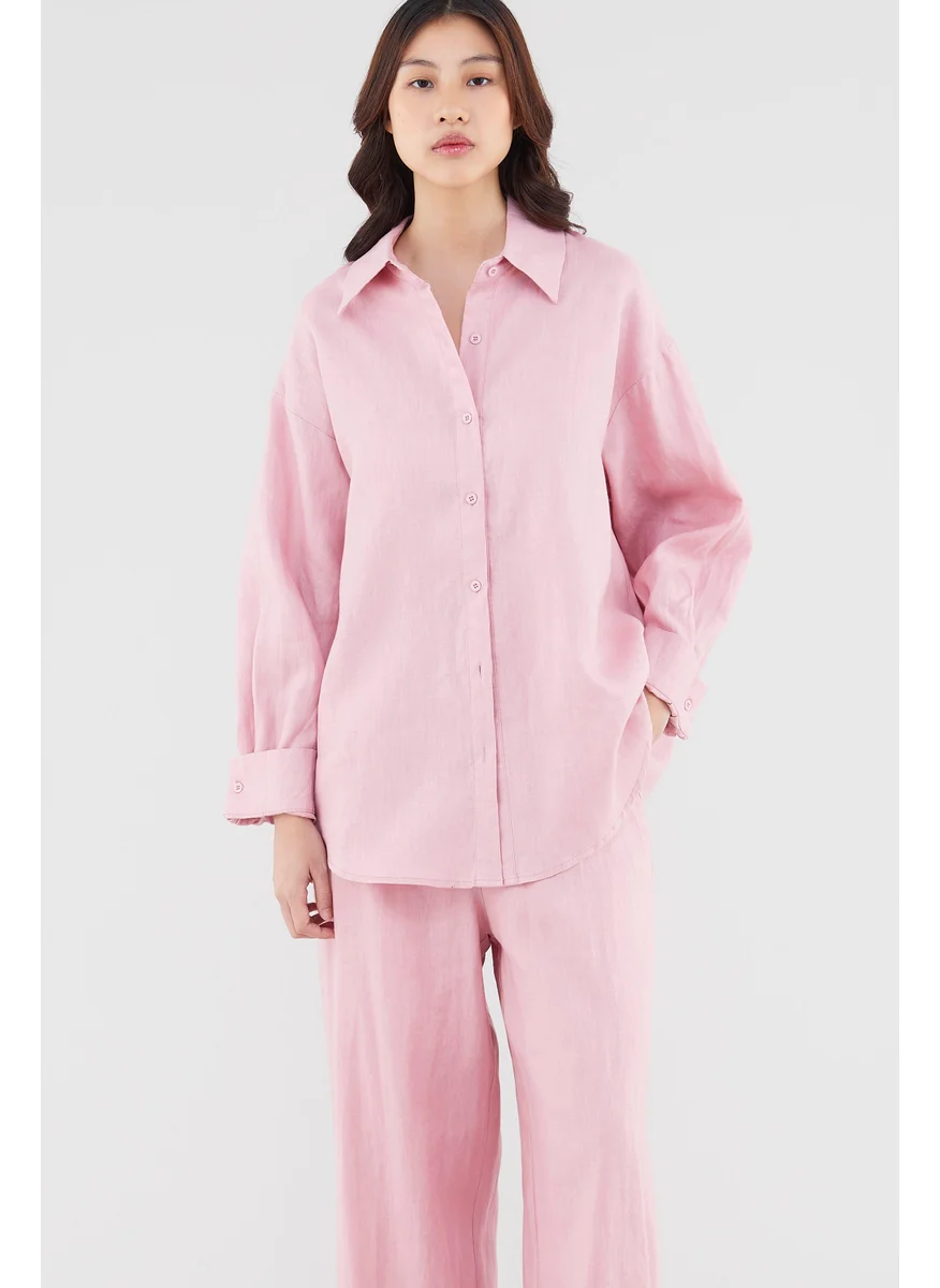 The Editor's Market Malitta Linen Oversized Shirt
