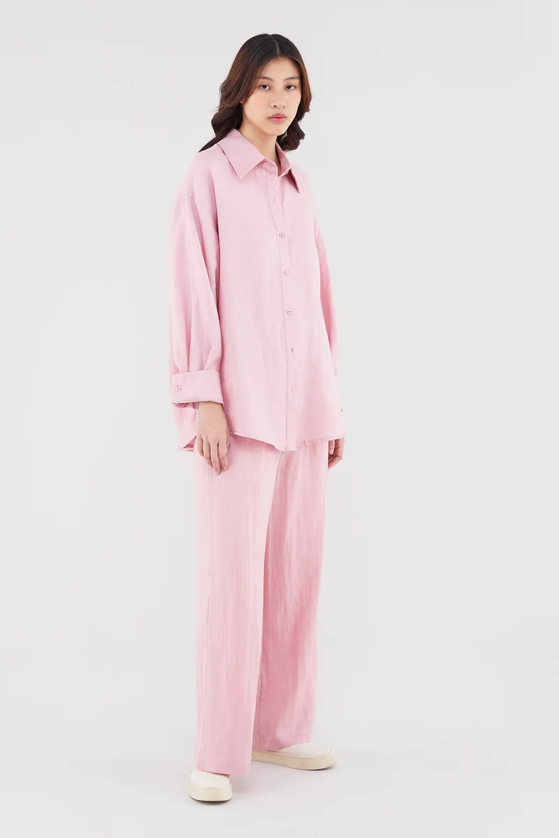 The Editor's Market Malitta Linen Oversized Shirt