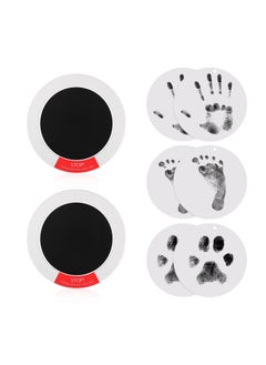 Baby Handprint And Footprint Ink Kit 2 Baby Inkless Print Pads, 6 Imprint Cards, Dog Paw Print Kit Safe Non-Toxic Pet Paw Print Kit Hand Print Kits for Babies Imprint Kit for Family Keepsake