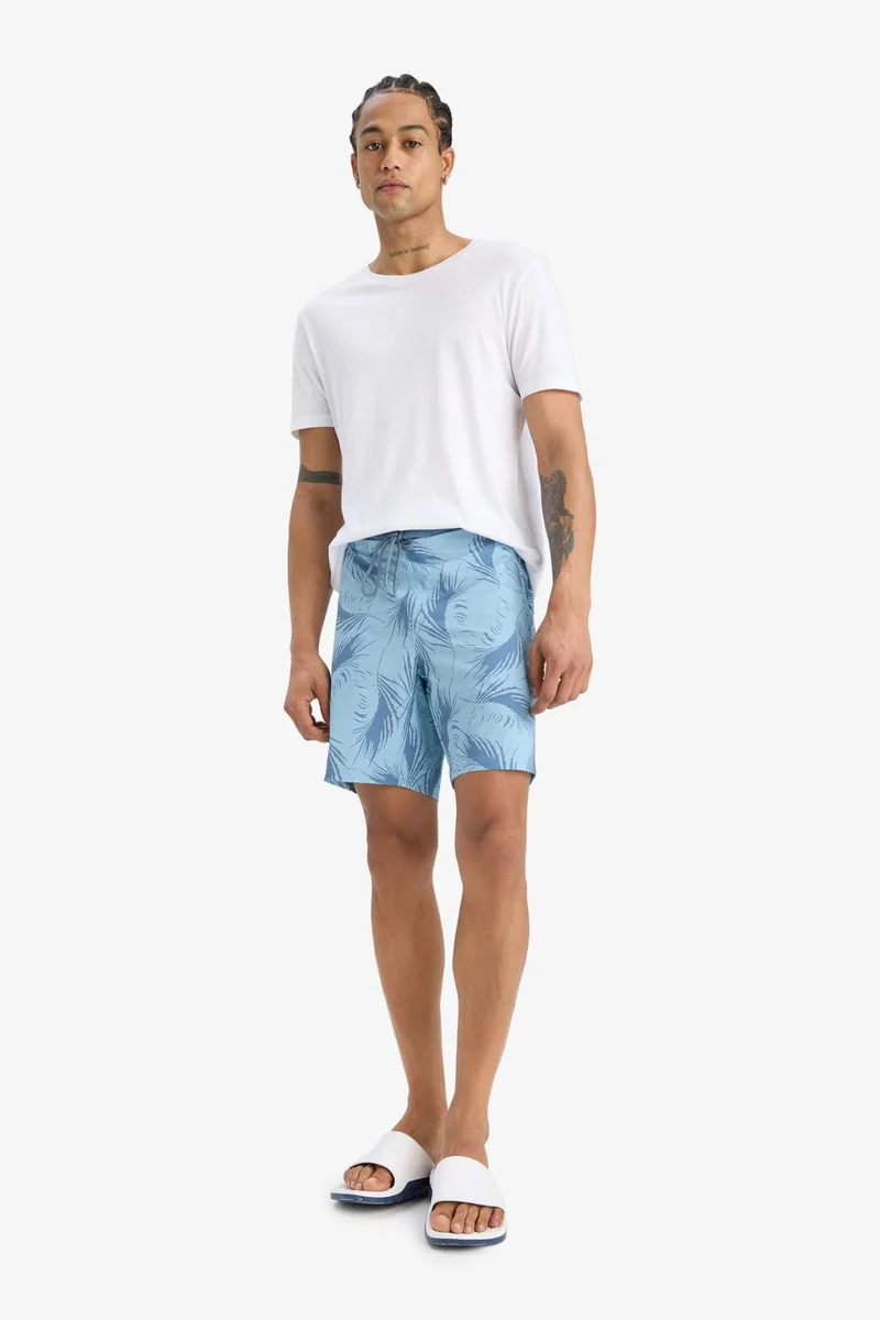 ديفاكتو DeFactoFit Regular Fit Patterned Flexible Textured Swim Shorts