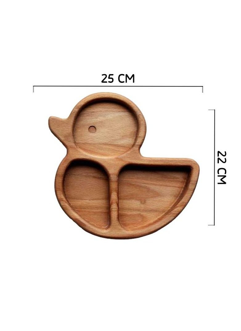 Egypt Antiques A children's food or snack dish in the form of a handmade wood duck, 100% natural colors, treated with olive oil  - Image 5