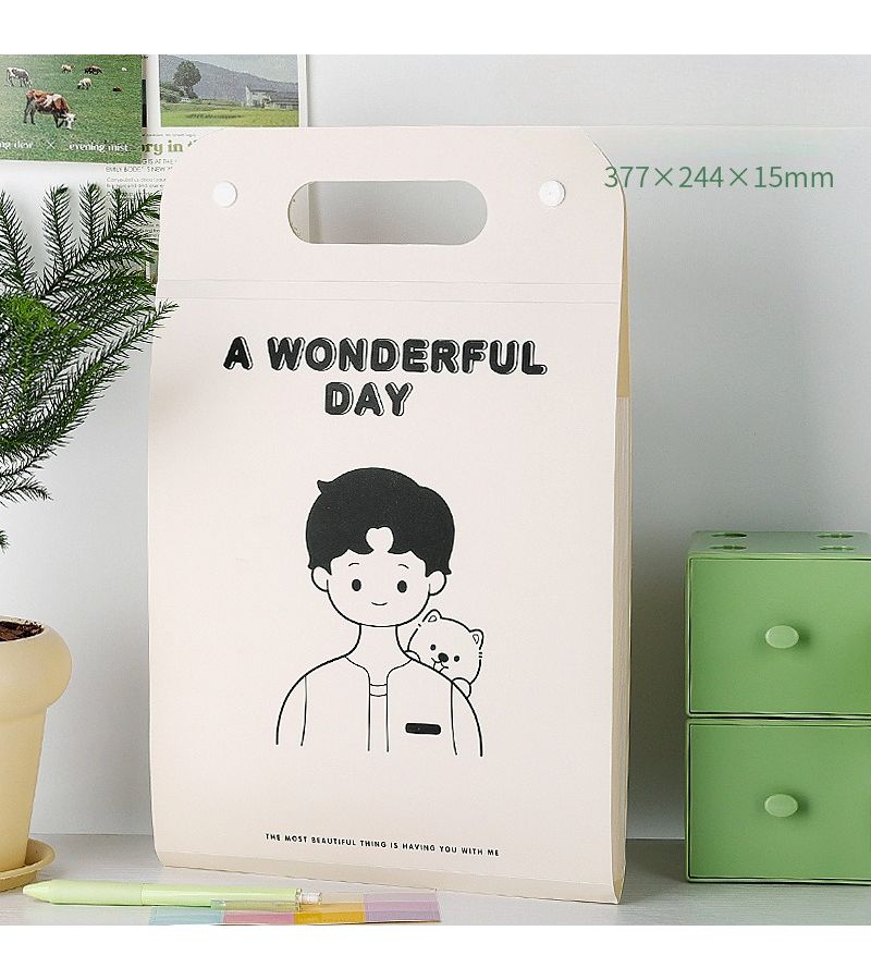 New 13 Layer Organ Bag Sunshine Boy School Season Student Test Paper Storage A4 Large Capacity Folder Multi Layer Finishing Artifact - Image 4