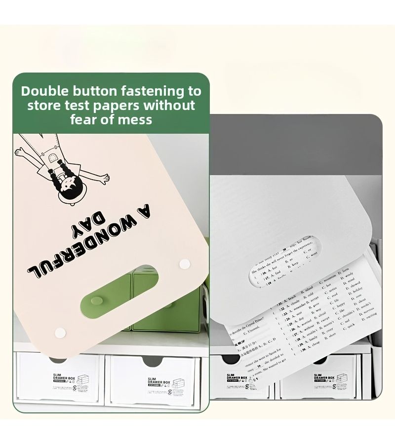 New 13 Layer Organ Bag Sunshine Boy School Season Student Test Paper Storage A4 Large Capacity Folder Multi Layer Finishing Artifact - Image 3