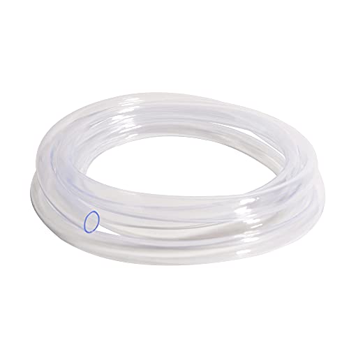 QuQuyi PVC Vinyl Tubing Lightweight Grade Clear Plastic Tube, 14mm ID X 16mm OD PVC Tube Flexible Plastic Hose Line Pipe Oil Resistant Multipurpose Vinyl Hose, BPA Free，16.4FT - Image 1