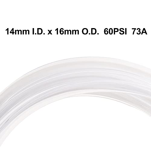 QuQuyi PVC Vinyl Tubing Lightweight Grade Clear Plastic Tube, 14mm ID X 16mm OD PVC Tube Flexible Plastic Hose Line Pipe Oil Resistant Multipurpose Vinyl Hose, BPA Free，16.4FT - Image 5