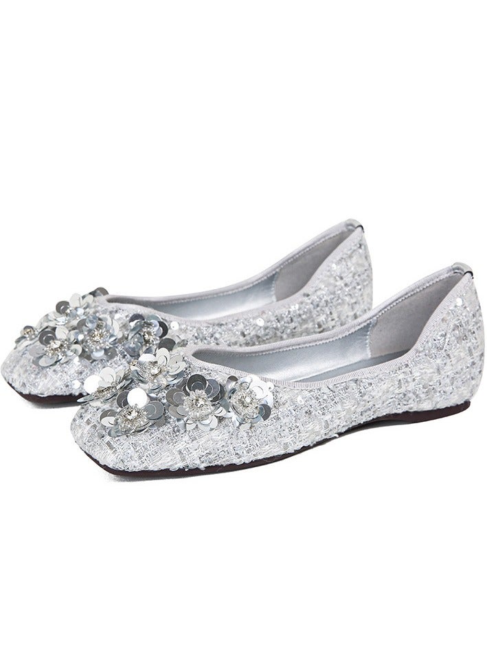 Light Luxury Rhinestone Flat Shoes  - Image 3
