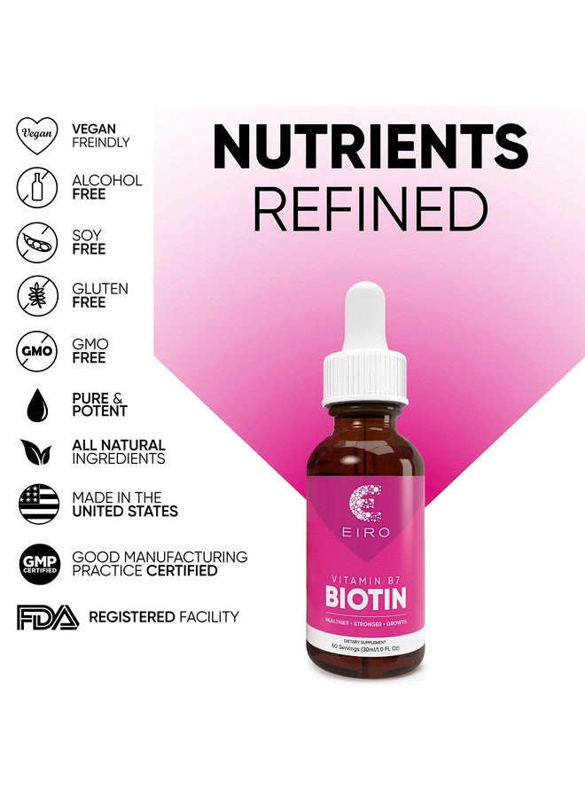EIRO Biotin Liquid Drops | 6000mcg per serving | Healthier, Stronger, Faster - Hair & Nails | Superior Absorption - Image 1