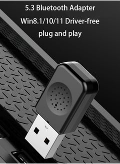 Generic USB Bluetooth 5.3 Adapter For PC, Bluetooth for Computer Desktop Laptop, Wireless Transfer for Bluetooth Headphones Speakers Keyboard Mouse Printers Support Windows 8.1/10/11  - Image 1