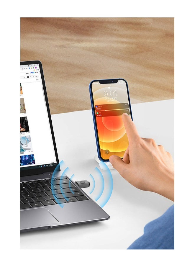 Generic - USB Bluetooth 5.3 Adapter For PC, Bluetooth for Computer Desktop Laptop, Wireless Transfer for Bluetooth Headphones Speakers Keyboard Mouse Printers Support Windows 8.1/10/11 - Image 1