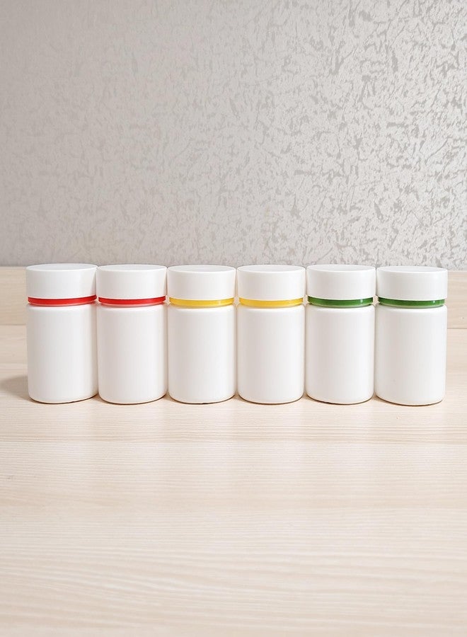 ePizdiz Colorful Empty Plastic Pill Bottle Organizer with Labels Medicine Vitamin Bottle Chemical Containers with Caps,6pcs (100ml) - Image 2