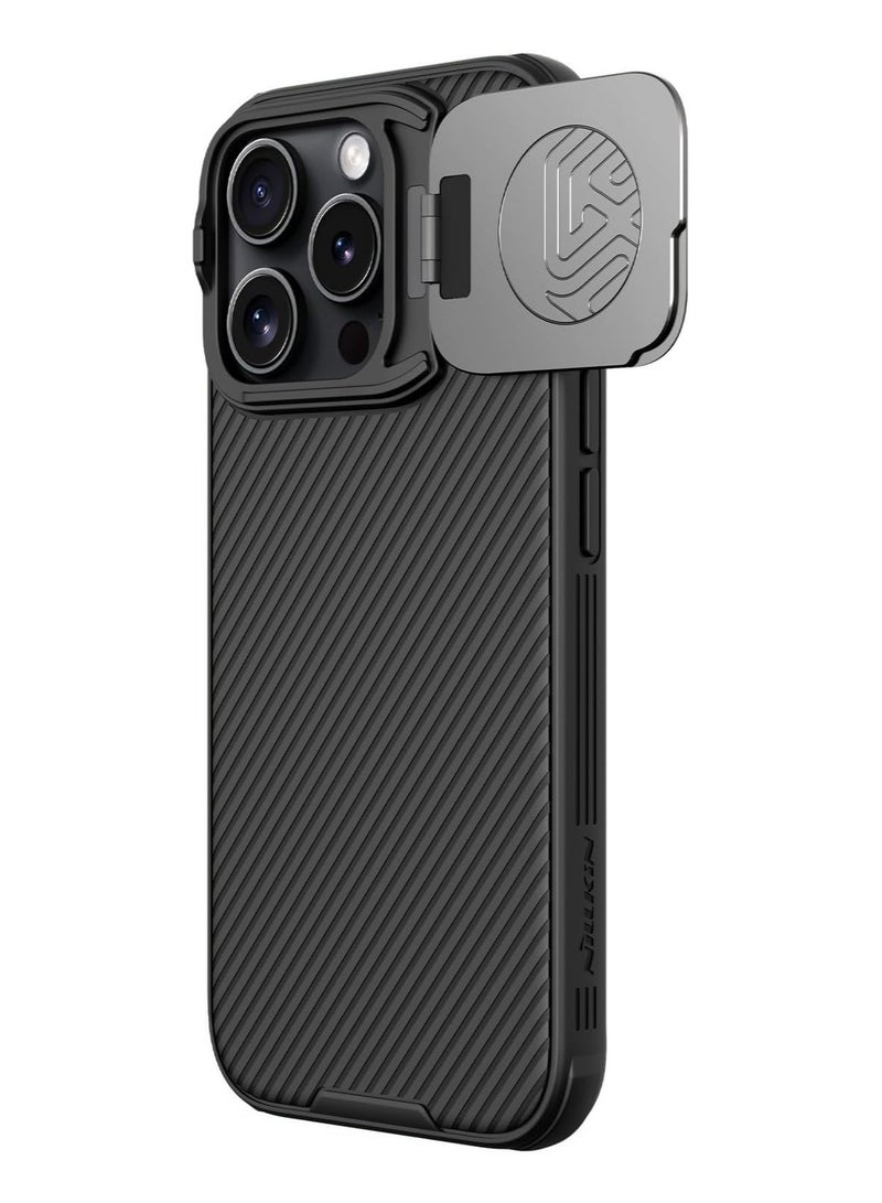 Nillkin CamShield Prop Case Flip Style Lens Camera Protect Mobile Holder Fits Apple iPhone 16 Pro Max 6.9'' Inch - Black - Image 3