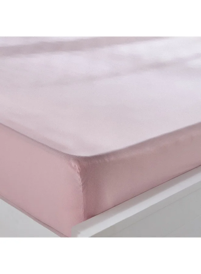 Home Box Derby Solid Microfiber King Fitted Sheet - 180x200+25 cm