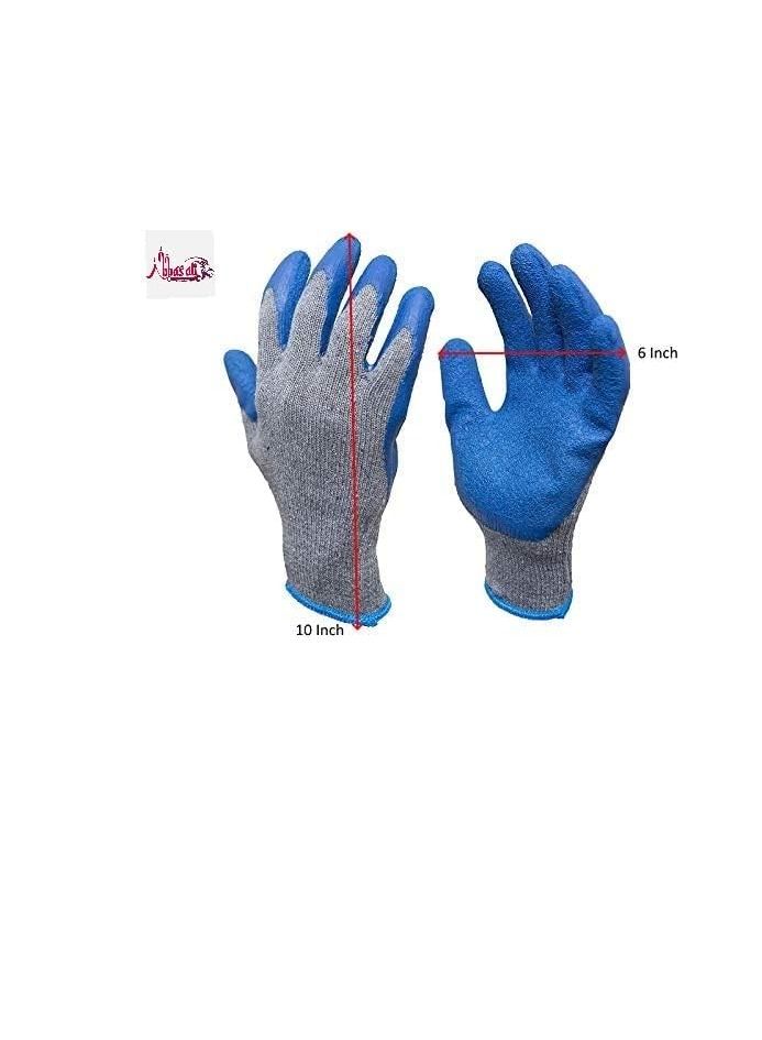 ABBASALI Rubber Latex Double Coated Work Gloves with Grip for Construction - Image 3