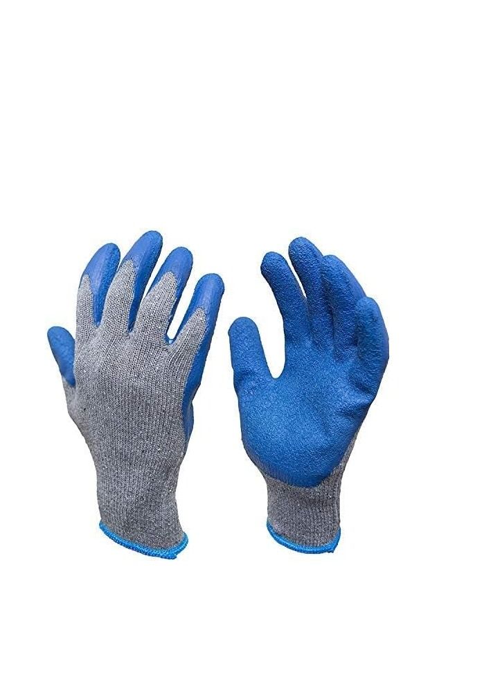 ABBASALI Rubber Latex Double Coated Work Gloves with Grip for Construction - Image 1