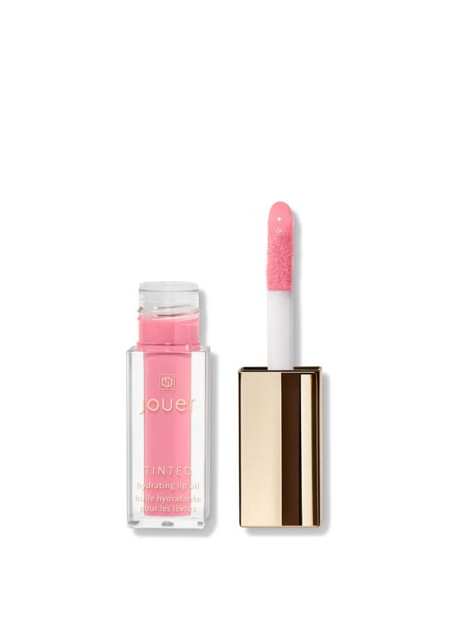 Jouer Cosmetics Tinted Hydrating Lip Oil - BELLE - Sheer Barbie Pink - Image 4