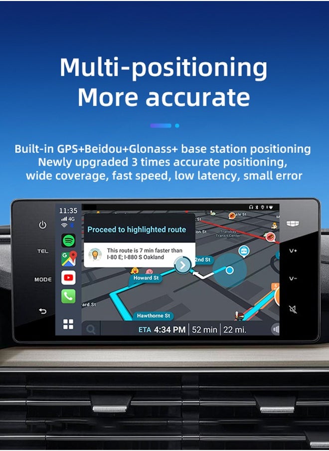 Carlinkit Tbox, Android 13, 4+64GB with Qualcomm 8-core, 3-in-1 Wireless Adapter with CarPlay/Android Auto/Play Store/Streaming Video/Game Hub/Built-in GPS
