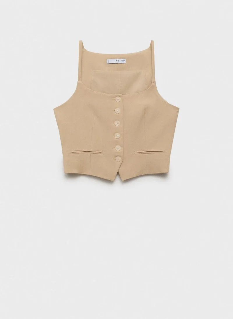 MANGO  Lyocell Suit Waistcoat for Women | Best Price UAE